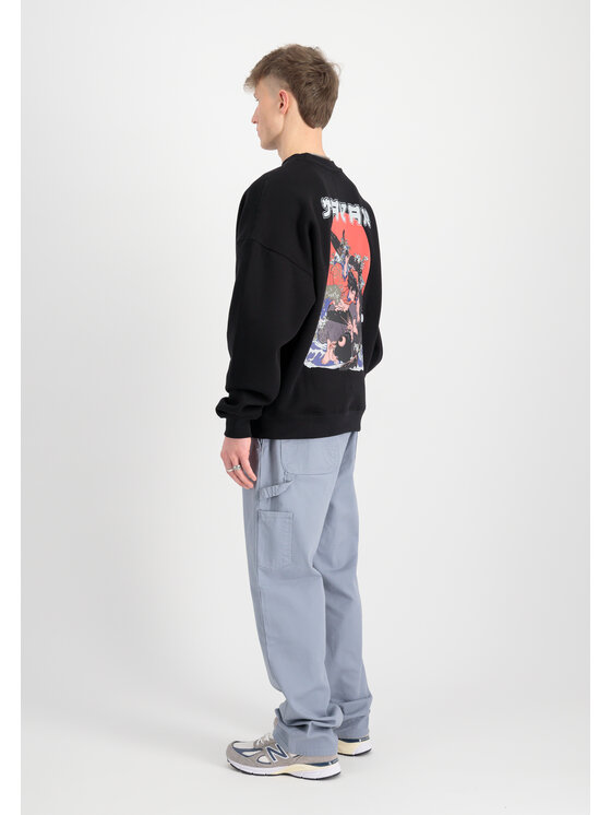 Alpha Industries Alpha Industries Bluza Japan Wave Warrior Sweatshirt Czarny Relaxed Fit