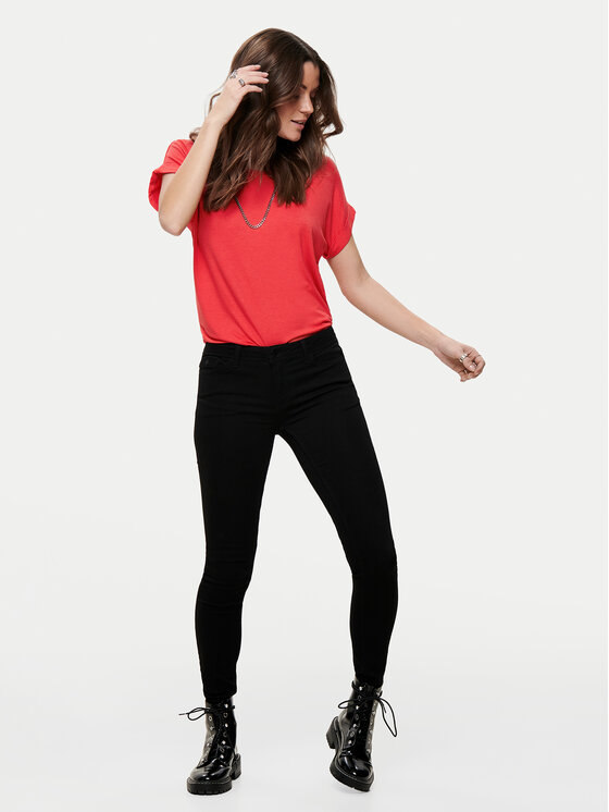 ONLY ONLY T-särk Moster 15106662 Punane Regular Fit