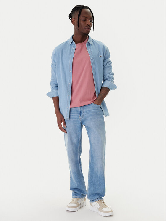 Tommy Jeans Tommy Jeans cămașă de blugi DM0DM21146 Albastru Regular Fit