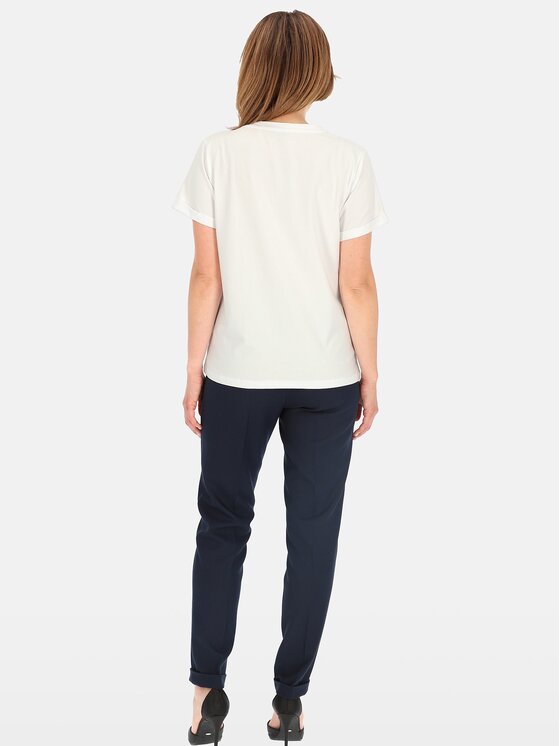 Perso Perso T-Shirt TCE242000F Biały Regular Fit
