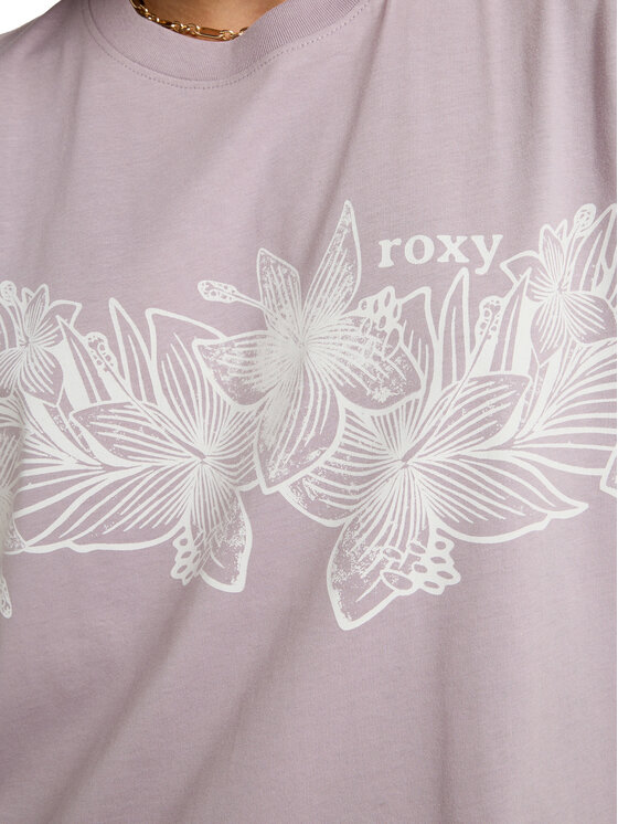Roxy Roxy T-shirt Hangloose Placed ERJZT06019 Ljubičasta Oversize