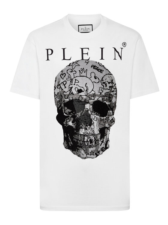 PHILIPP PLEIN PHILIPP PLEIN Tričko 12855 Biela Regular Fit