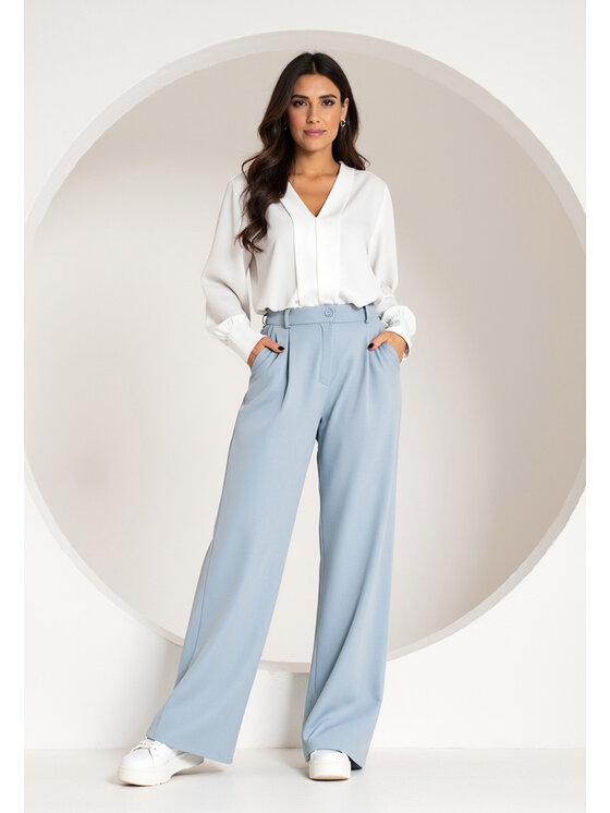 FIGL FIGL Pantaloni palazzo M1129 Blu Palazzo Fit