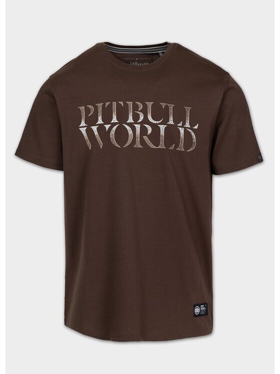 PITBULL PITBULL T-Shirt PITBULL WORLD Brązowy Regular Fit