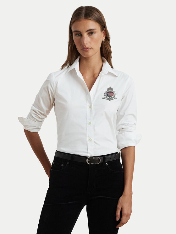 LAUREN RALPH LAUREN Košeľa 200955258001 Biela Classic Fit
