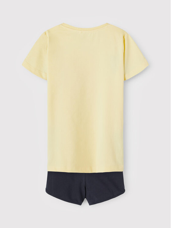 NAME IT NAME IT Komplet t-shirt i spodenki 13198483 Żółty Regular Fit