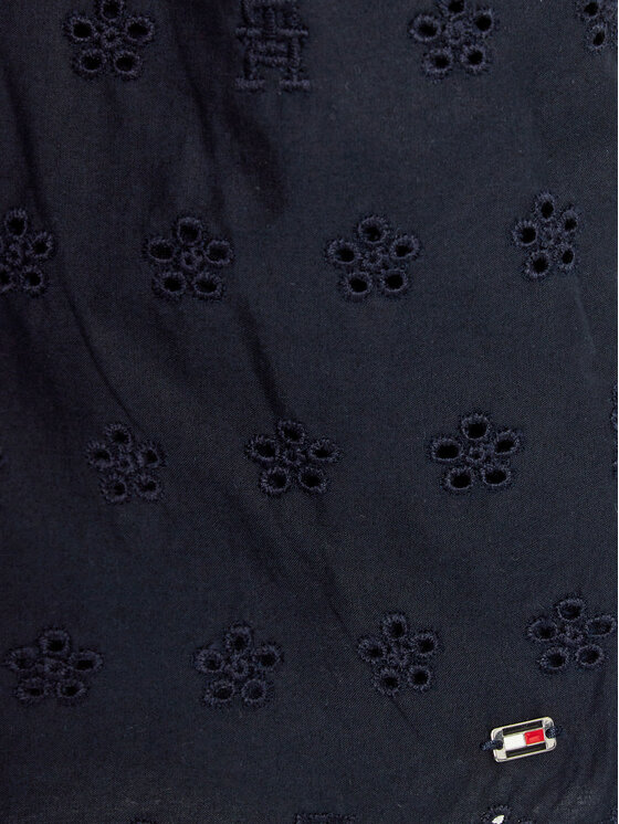 Tommy Hilfiger Tommy Hilfiger Vasarinė suknelė Anglaise KG0KG07931 D Tamsiai mėlyna Regular Fit