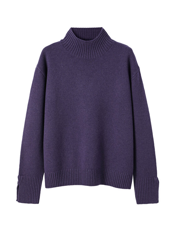 TATUUM TATUUM Sweter LINER 2 Fioletowy Classic Fit