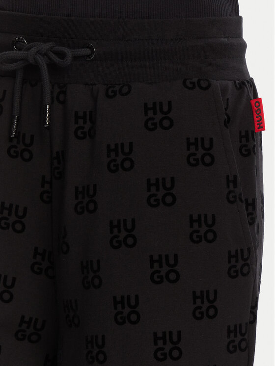 HUGO HUGO Jogginghose Flokki 50531676 Schwarz Relaxed Fit