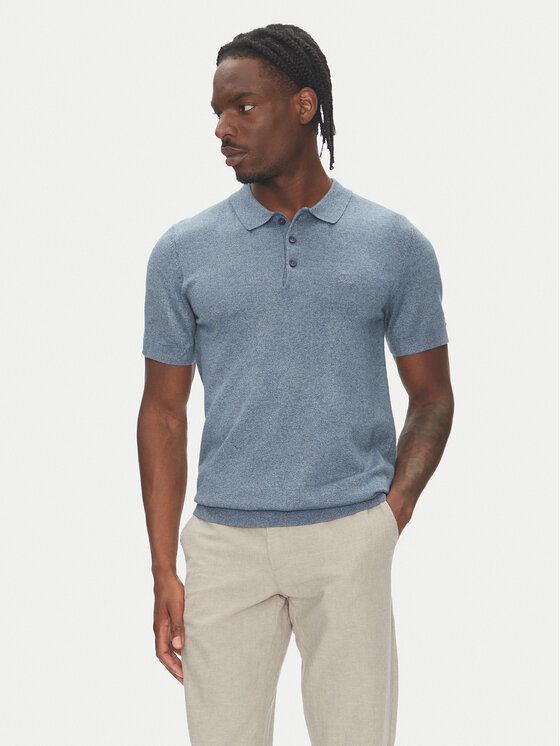 Lindbergh Lindbergh Polo 30-800159 Niebieski Slim Fit