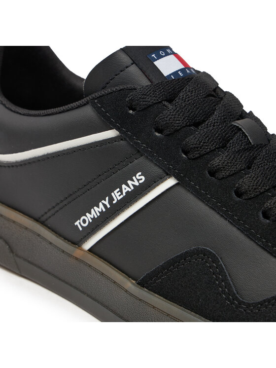 Tommy Jeans Tommy Jeans Tenisice Leather Retro Cupsole EM0EM01414 Crna