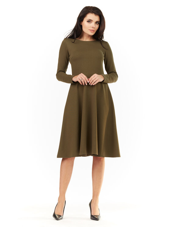 Sukienka codzienna Awama, Rozmiar S, Khaki, L060