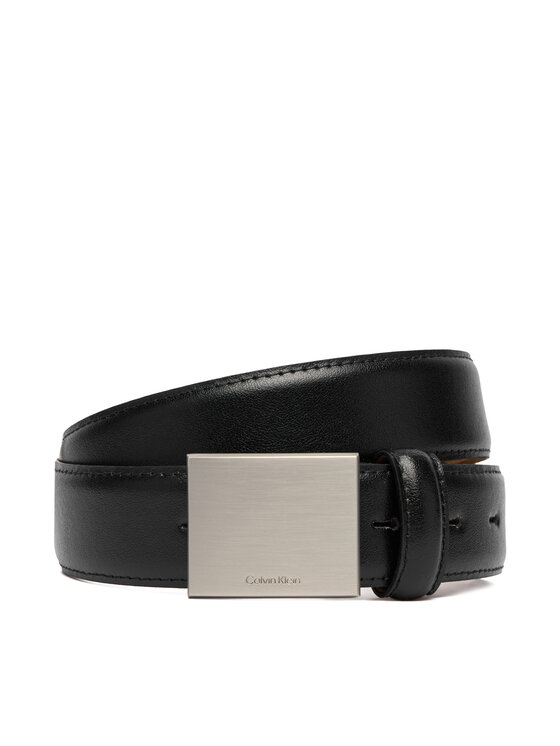 Calvin Klein Calvin Klein Pánský pásek Logo Plaque Smooth 32Mm LV04D7030G Černá