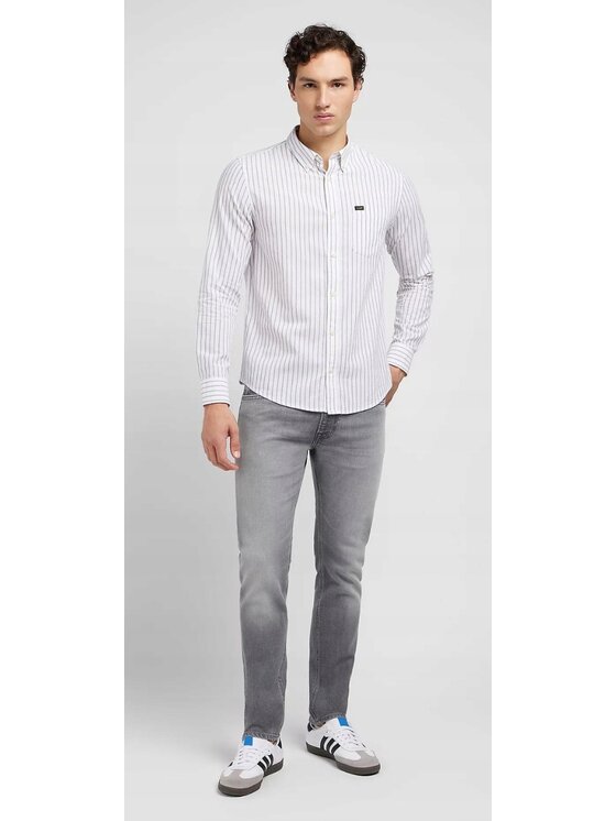Lee Lee Jeansy Rider Szary Slim Fit