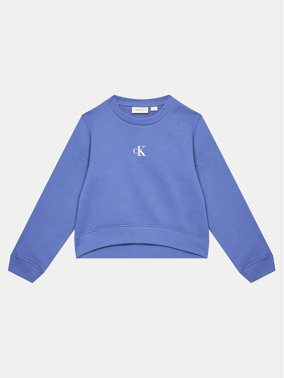 Calvin Klein Jeans Mikina Logo IG0IG02639 Modrá Regular Fit