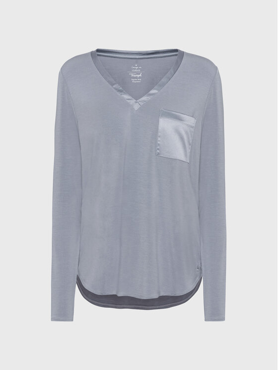 Triumph Pyjama-T-Shirt Climate Aloe 10213430 Violett Regular Fit | Modivo.de