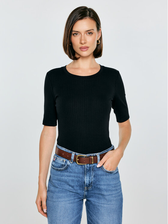 BIG STAR BIG STAR T-Shirt IMIJA Czarny Slim Fit