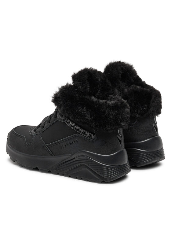 Skechers Skechers Botki Uno Lite - Comfurt Collar 310396L/BBK Czarny