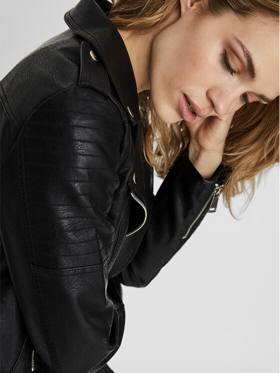 Vero Moda Vero Moda Kurtka z imitacji skóry Kerri 10228728 Czarny Regular Fit