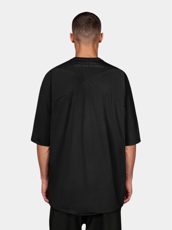 MADE BY SOCIETY MADE BY SOCIETY T-Shirt Crossline BORN FROM THE STREETS - T18042 Czarny Basic Fit