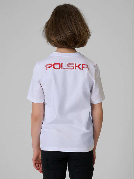 4F 4F T-Shirt FAN FOOTBALL COLLECTION Biały Regular Fit