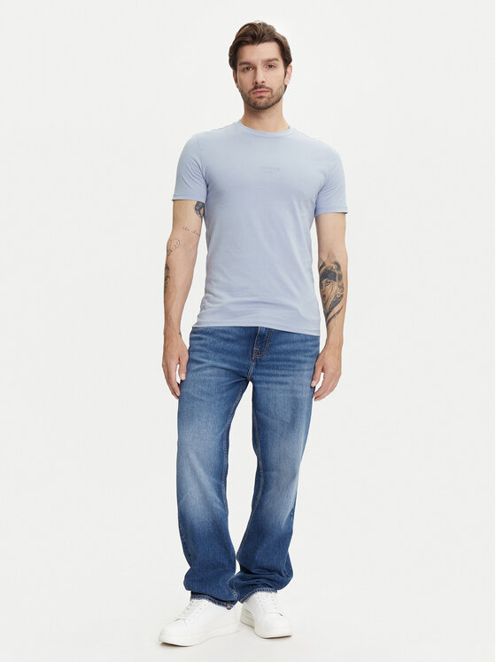 Guess Guess T-Shirt M2YI72 I3Z14 Błękitny Slim Fit