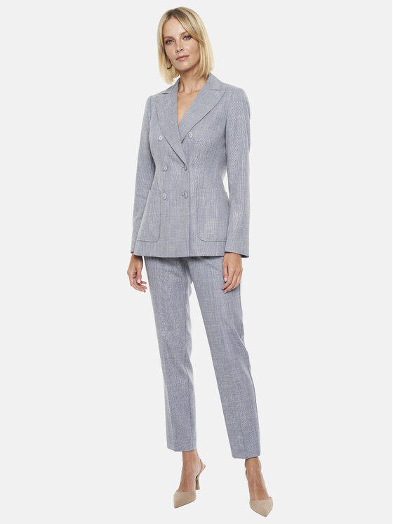 Potis & Verso Potis & Verso Marynarka Dorian Szary Regular Fit