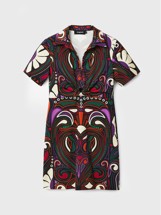 Desigual Desigual Vsakodnevna obleka Celia 22WWVW19 Pisana Regular Fit