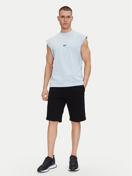 HUGO HUGO Tank top Navertz 50509773 Błękitny Regular Fit