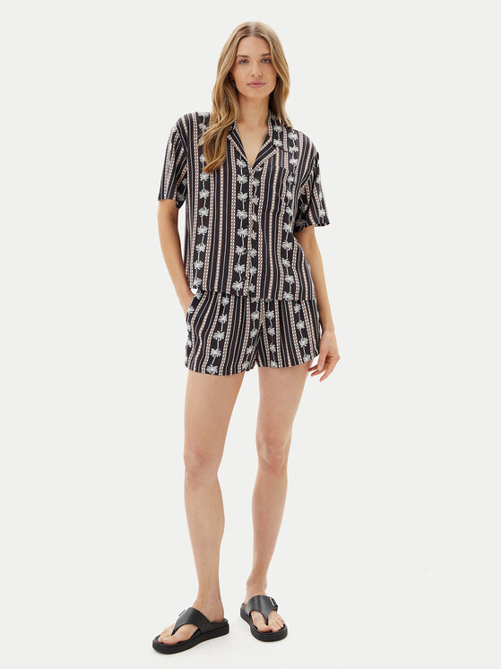 Volcom Volcom Košulja Sun Stunner B0412500 Crna Boxy Fit