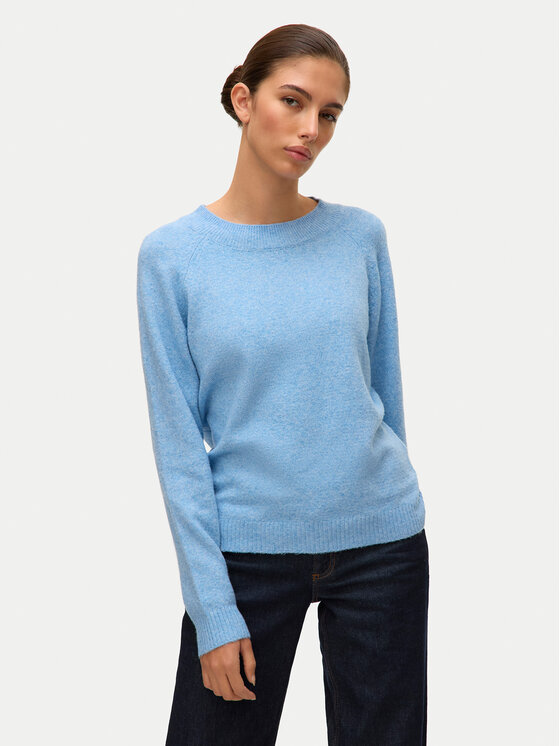 Vero Moda Sweter Doffy 10201022 Błękitny Regular Fit