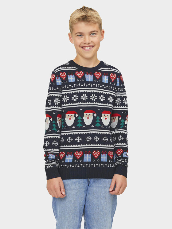 Jack&Jones Junior Jack&Jones Junior Džemper 12248144 Tamnoplava Regular Fit