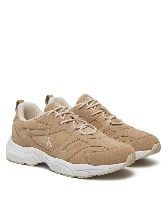 Calvin Klein Jeans Calvin Klein Jeans Sneakersy Retro Tennis Low Mg Mix Media YM0YM01171 Beżowy