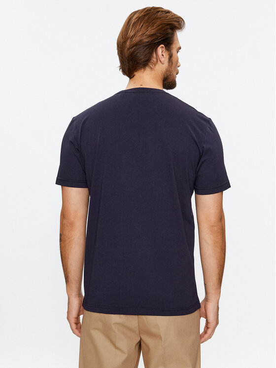Gant Gant Tričko Reg Archive Shield Ss 2003199 Tmavomodrá Regular Fit