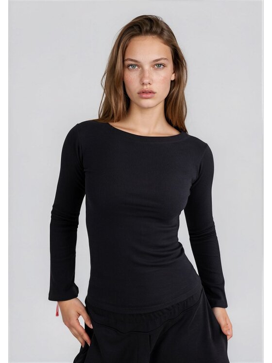 DKaren Sport DKaren Sport Bluzka EQ34 Czarny Classic Fit