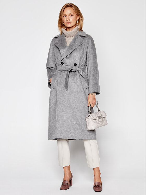 Weekend Max Mara Weekend Max Mara Μάλλινο παλτό Resina 50160203 Γκρι Regular Fit