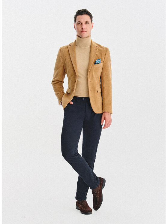 Pako Lorente Pako Lorente Marynarka P25WF-3X-003 Beżowy Slim Fit