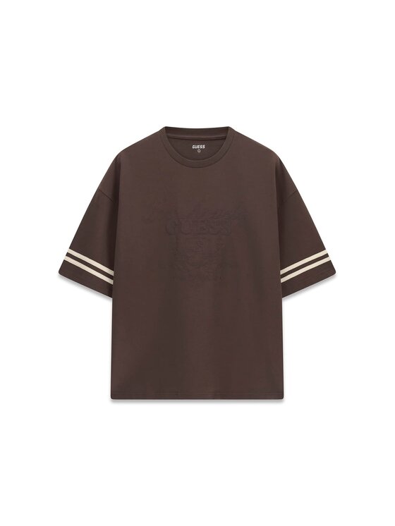 Guess Guess Tričko 183471 Hnedá Classic Fit