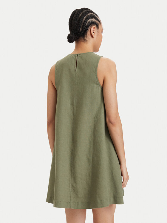 Tommy Jeans Tommy Jeans Vestito estivo DW0DW22343 Verde A-Line Fit