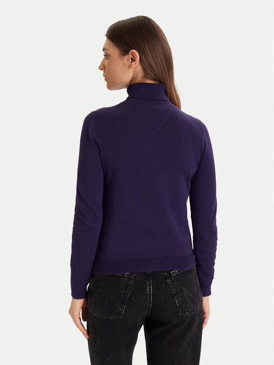 Tommy Jeans Tommy Jeans Rollkragenpullover Essential DW0DW21672 Violett Regular Fit