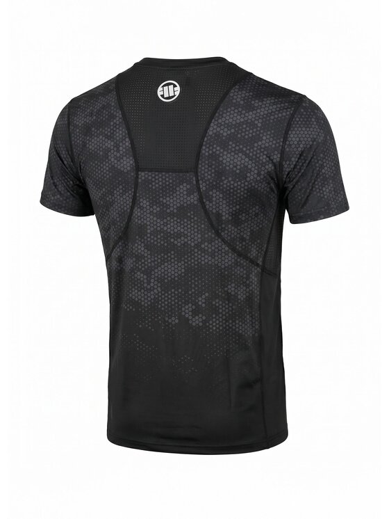 PITBULL PITBULL Koszulka techniczna HEX CAMO HILLTOP Czarny Regular Fit