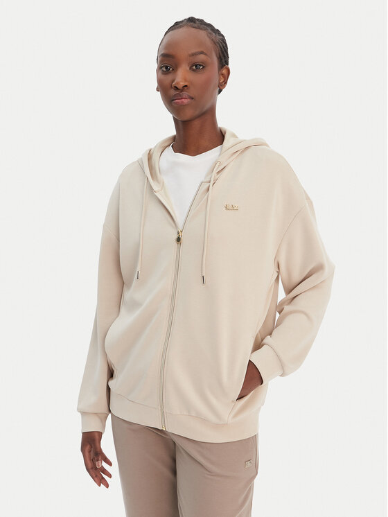 EA7 Emporio Armani Bluză 7W000192 AF12643 U1088 Bej Relaxed Fit