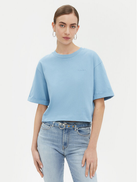 PINKO PINKO T-Shirt 104882 A2HN Modrá Regular Fit