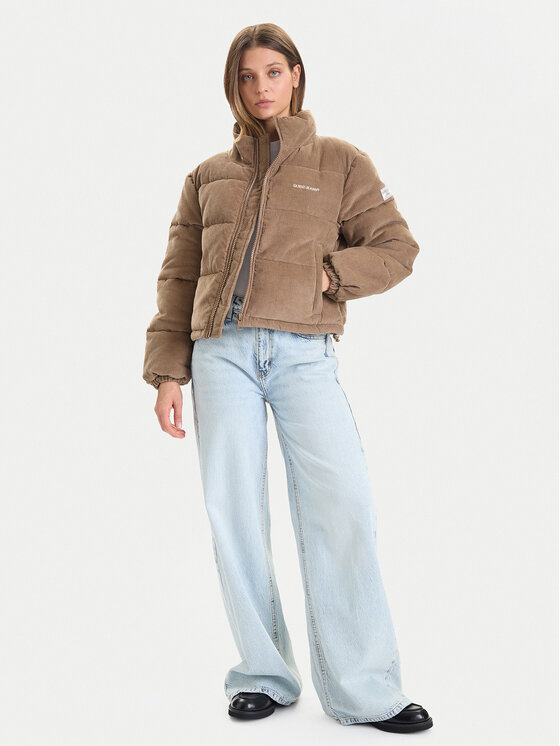 Guess Jeans Guess Jeans Зимно яке W5BL17 W2061 Бежов Regular Fit