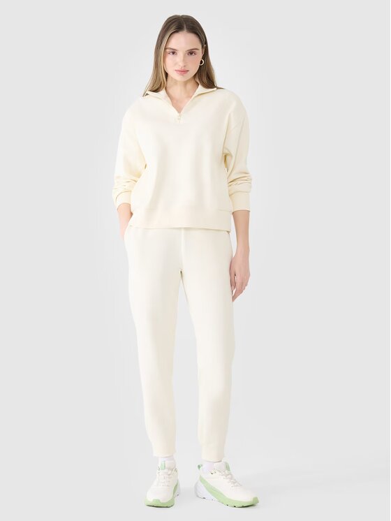 4F 4F Felpa 4FWSS25TSWSF1545-11S Bianco Regular Fit