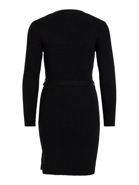 Vila Vila Трикотажна сукня 14065547 Чорний Regular Fit
