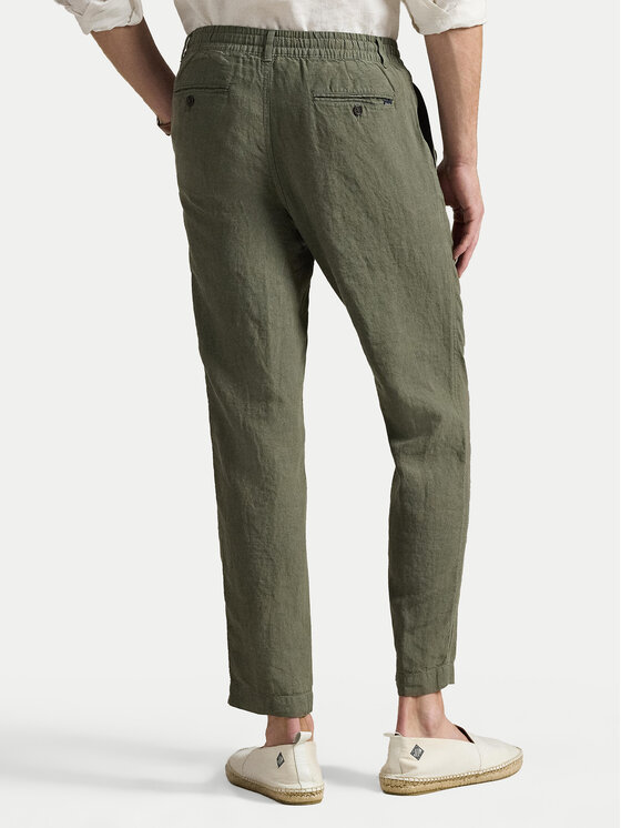 Polo Ralph Lauren Polo Ralph Lauren Kalhoty z materiálu 710940611009 Zelená Tapered Fit