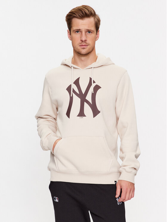 47 Brand 47 Brand Суитшърт New York Yankees BB017PEMIBR600207BN Екрю Regular Fit