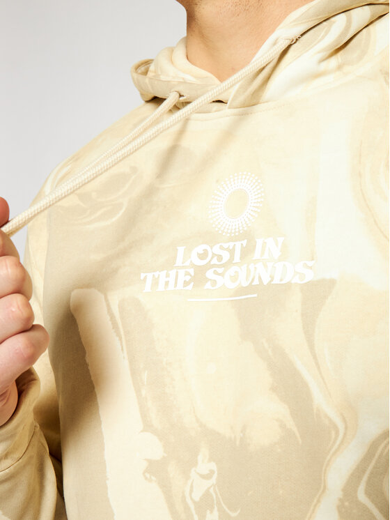 Felpa Marble 12195334 Giallo Relaxed Fit