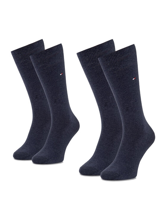 Tommy Hilfiger Tommy Hilfiger 2er-Set hohe Herrensocken 371111 Dunkelblau